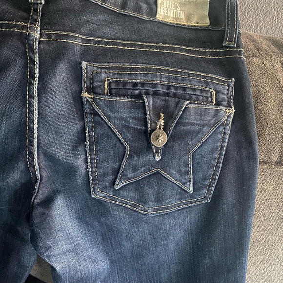 People's Liberation Womens Dark Blue Flare Jeans in Size 28 - Picture 7 of 10